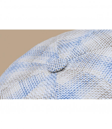 Newsboy Cap kariert beige blau Newsboy Cap kariert beige blau